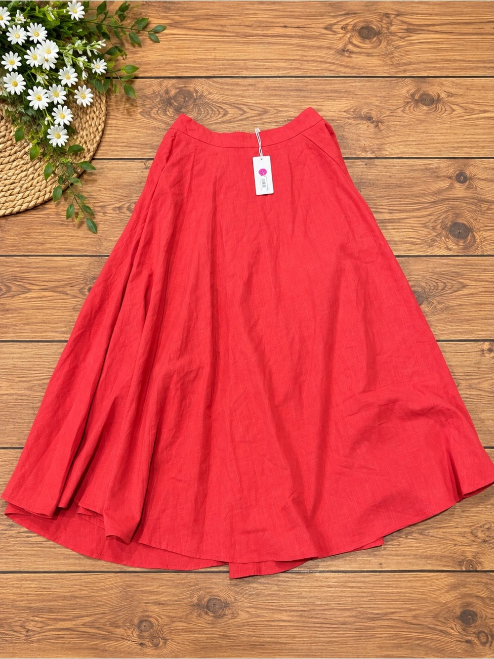 Altar'd State Red Full Circle Skirt